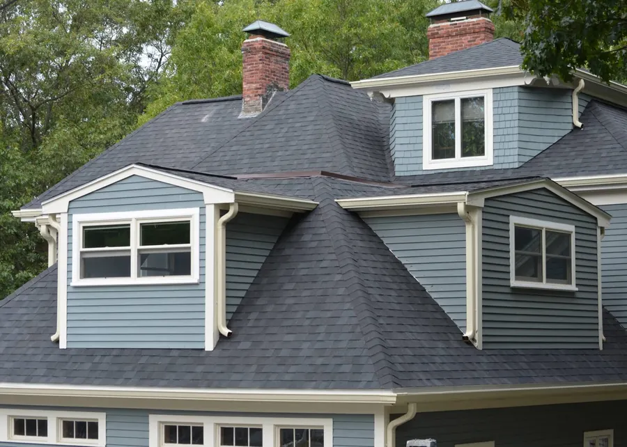 New architectural shingle roof after full tear-off