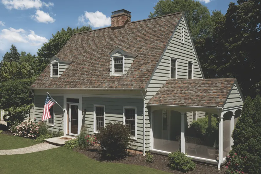 Finished roof replacement, front elevation